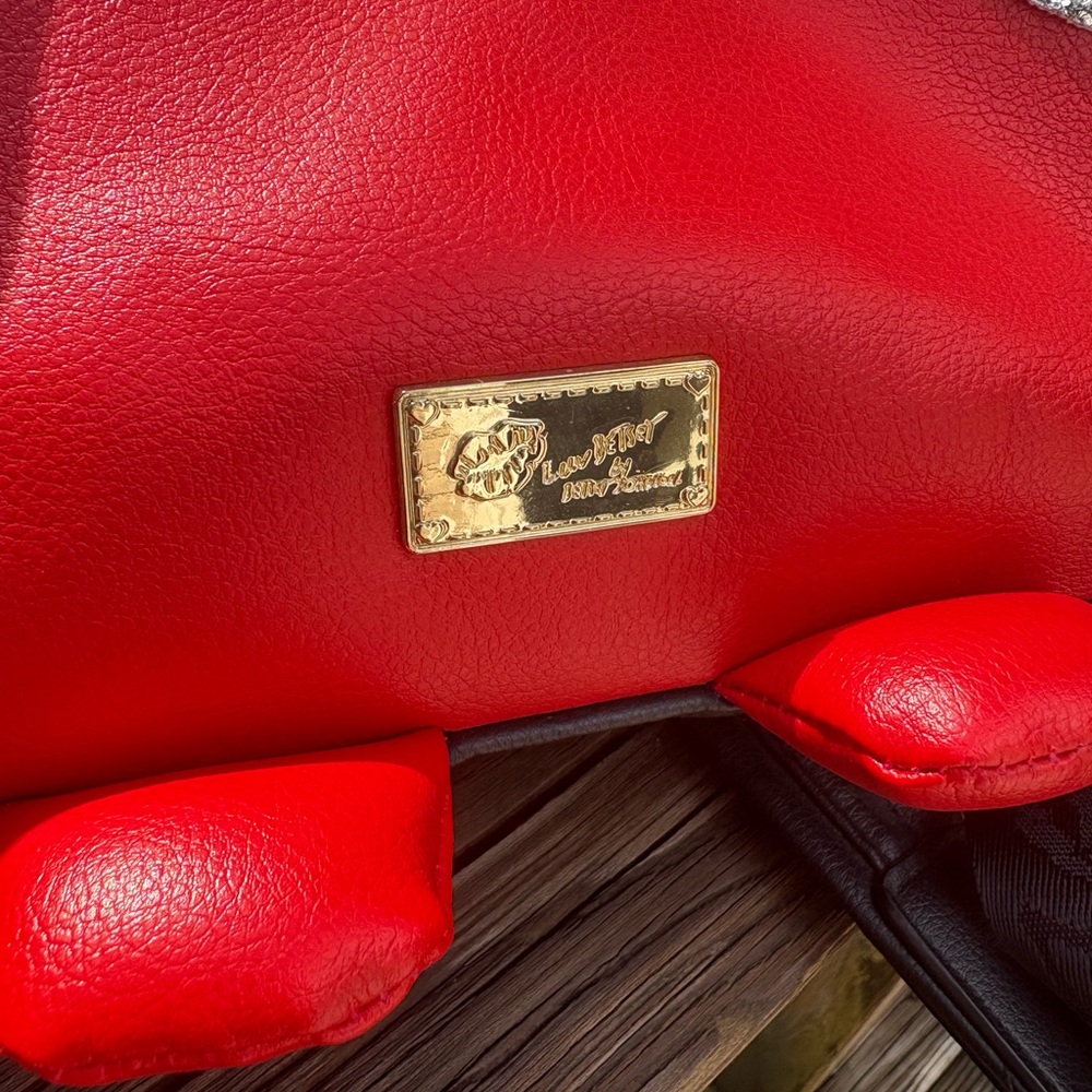 Betsy Johnson Little Red Devil Backpack 
12x10x5 with 33”strap Perfect - Picture 3 of 6